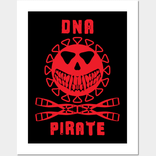 CoronaVirus DNA Pirate Jolly Roger Posters and Art